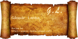 Gáspár Lenke névjegykártya